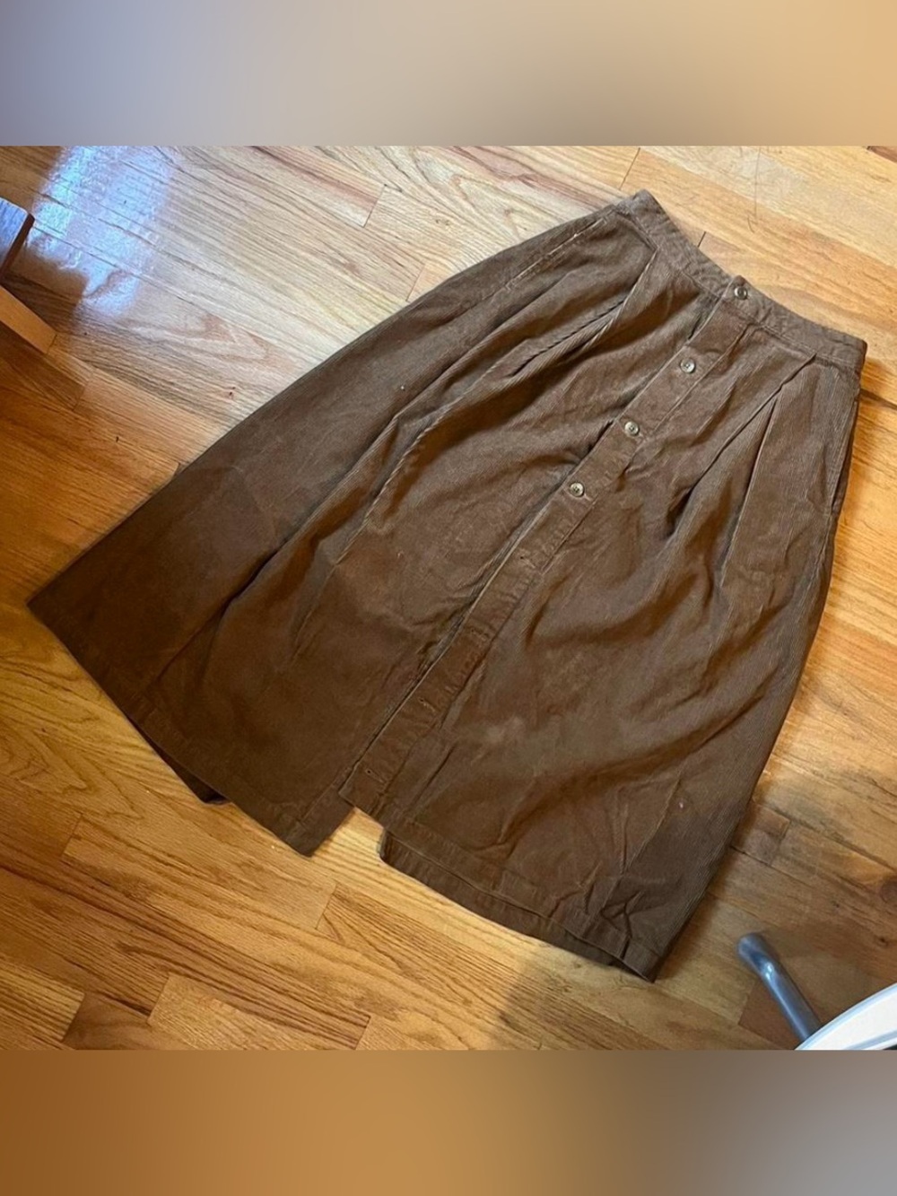 FW18? Engineered Garments NYC Brown Corduroy Asymmetrical Skirt